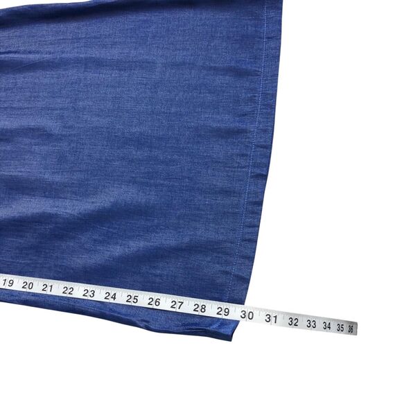 Ursime Pants Womens 28x30 Blue Chambray Wide Leg Palazzo Festival Boho Lagenlook - Picture 12 of 14